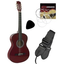 Tiger 1/4 Size Beginners  Classical Guitar - Red