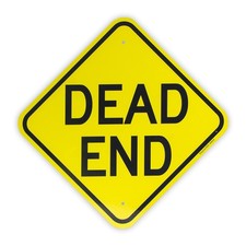 Dead End Sign，- 12"x 12" - .040 Aluminum 12'' x 12'', Reflective Yellow