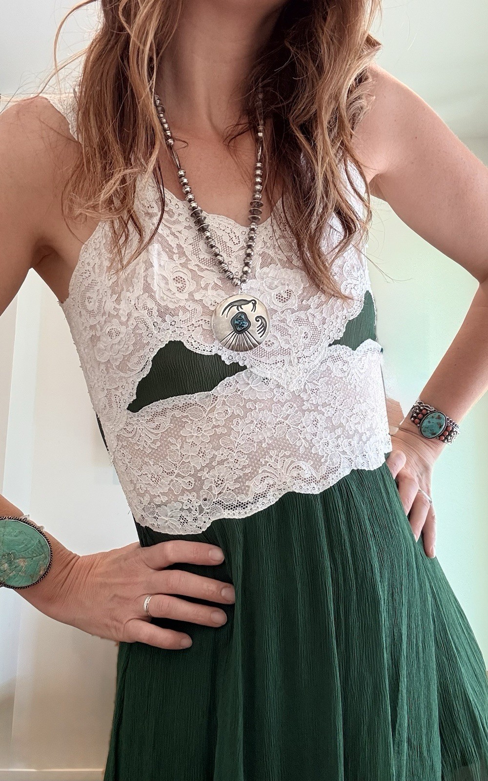 Vintage 1930s Emerald Green Silk Chiffon Lace Gown Bias Cut Sheer Slip Dress S M image 2