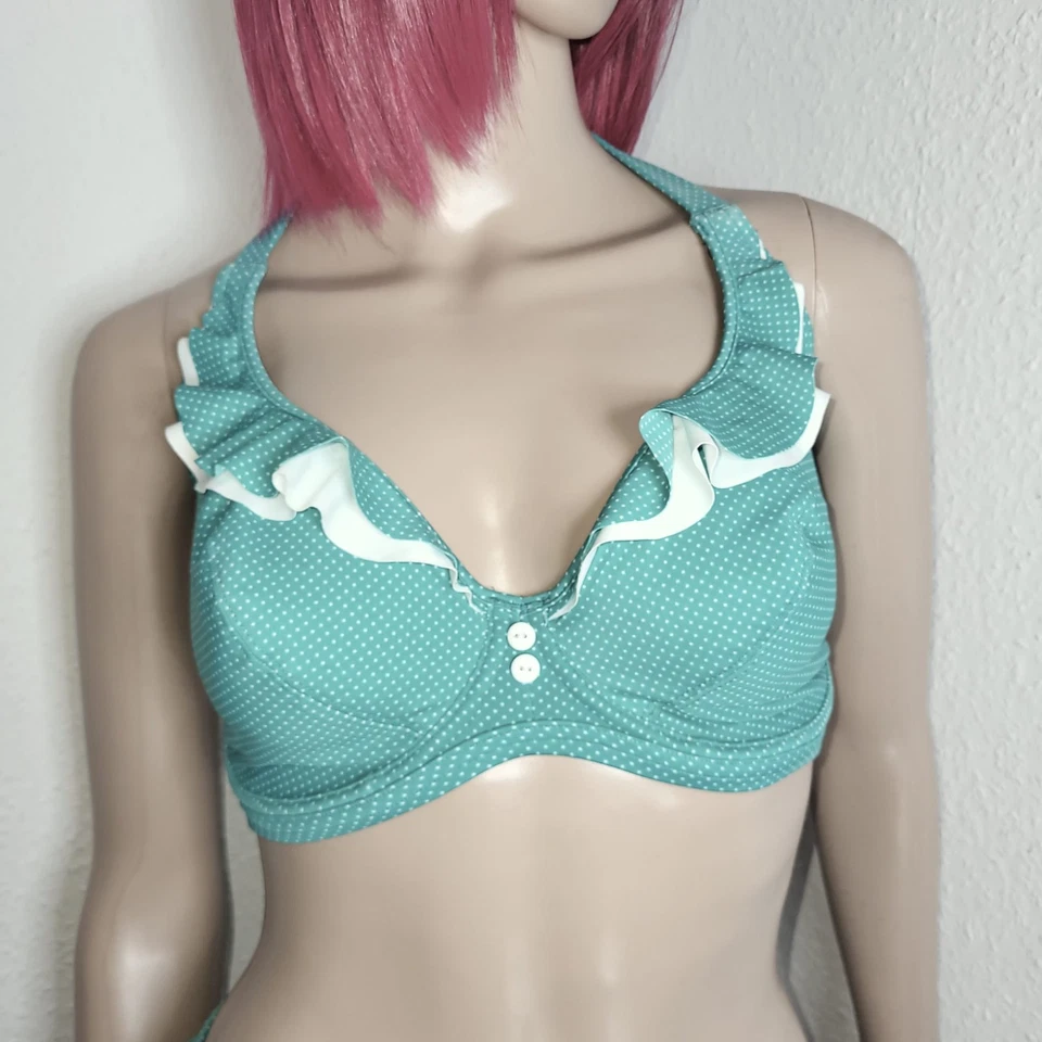 Luxus Bikini Set, Freya Cherish, Rüschen, Größe M 80/38/40 Cup F, Grün Damen neu - Bild 3 von 4