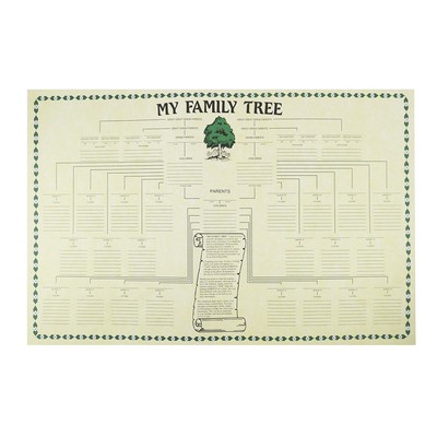 Paper Family History Genealogy Tree Genetic Ancestry Chart 7 Generations Poster