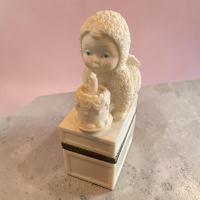 Vintage Dept 56 Snowbabies ''Happy Birthday To You'' Schmuckschatulle 56.69283 (