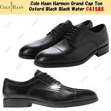 Cole Haan Harmon Grand Cap Toe Oxford Black Black Water C41585 Men's Size