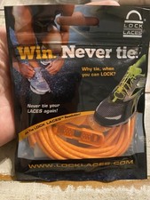 Lock Laces - Elastic Cord Fastening - Orange - New - Never Tie