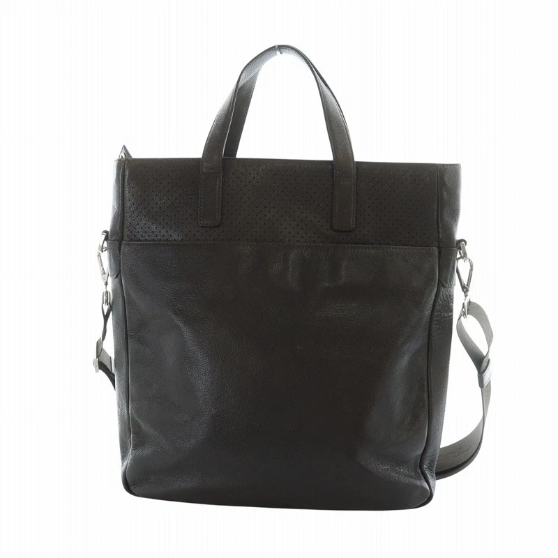 S.T.DUPONT Bolso de Mano Hombro 2WAY Bolso Cuero Logo Pass Estuche Marrón ■GY11/MQ Foto 2 de 4