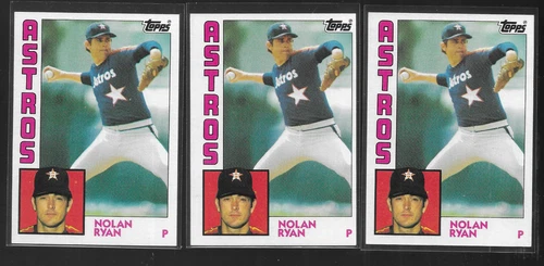 1984 TOPPS # 470 NOLAN RYAN ( 3 COPIES ) NICE CARDS
