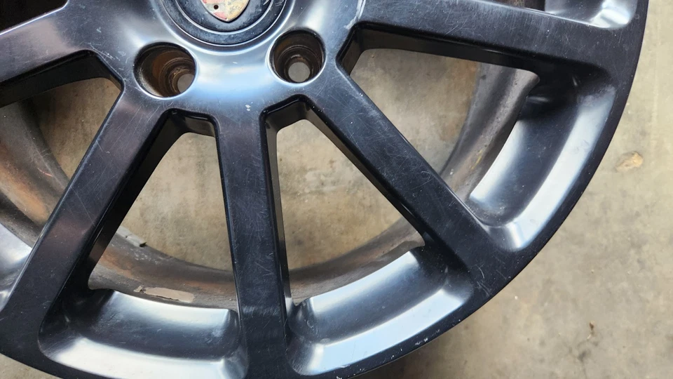 1 roda Victor Equipment Zehn 18" x 9.5" aro preto Porsche 911 Boxster Cayman - Imagem 4 de 4