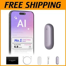 Lightweight AI Voice Recorder with Cloud Storage - 64GB Memory, Hands-Free Modes