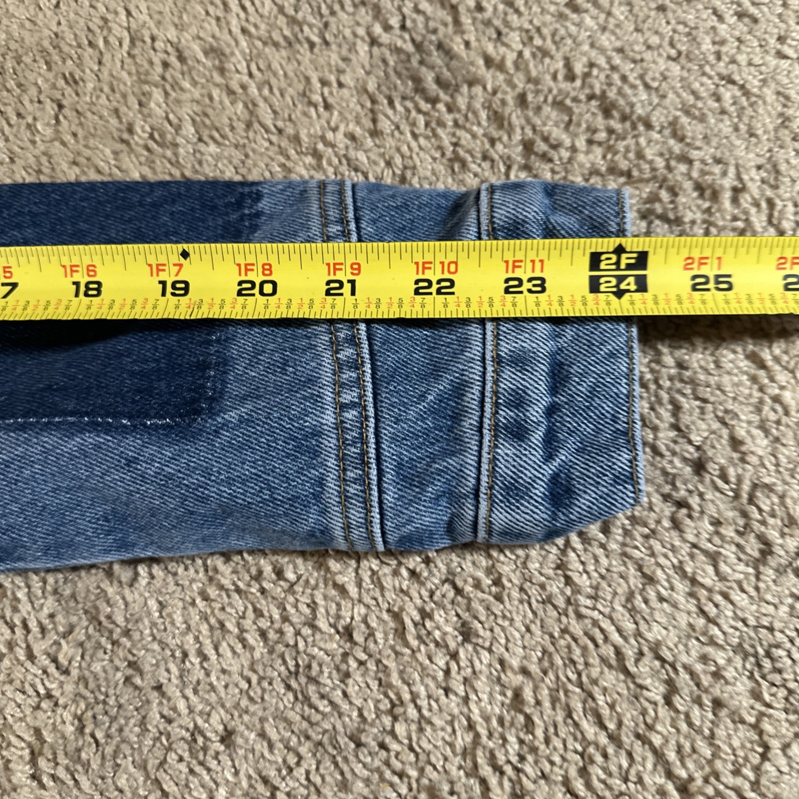 Desigual Jacket Womans Medium Blue Patch Distress… - image 15