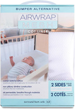 Airwrap Dual-Sided Breathable Cot Liner - White