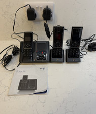 BT VERVE 450 Plus  3 Pack Cordless Telephones & Answerphone Station - Black