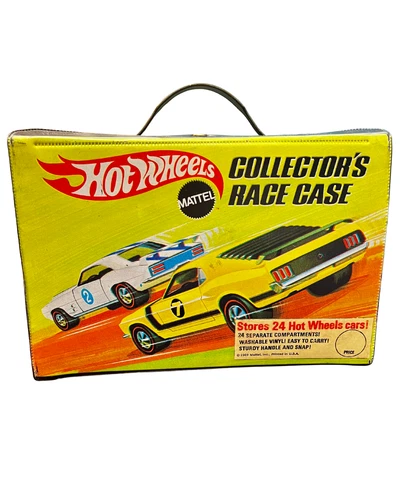 Vintage Hot Wheels Redline Era 24 Car Collector's Case, Asst diecast Cars Incld.