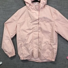 Eddie Bauer Jacket Kids Large 14/16 Pink Hooded Lightweight Windbreaker Lined