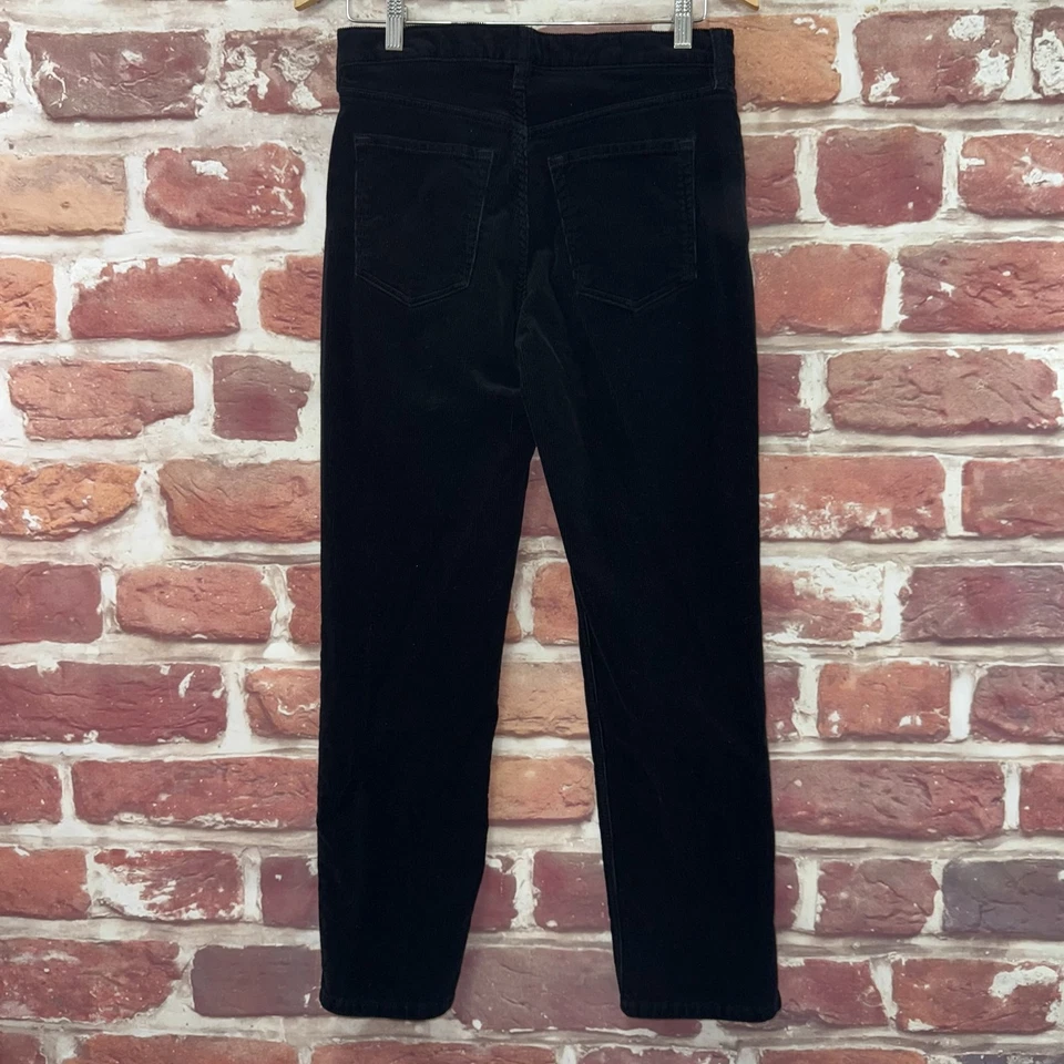 Pantalones Banana Republic Mujer 28 Negro Pana Botón Delantero Elásticos Informales Foto 2 de 4