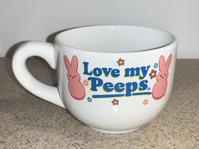 Peeps Bunny  'Love My Peeps' Ceramic Mug Cup White Coffee Chocolate Tea