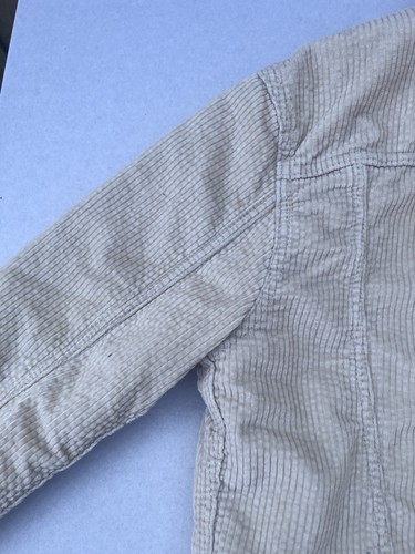 Levi’s Premium Corduroy Sherpa Lined Beige Cream Trucker Jacket - Medium - Picture 16 of 24