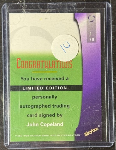 BABYLON 5 1998 SKYBOX SEASON 5 A20 JOHN COPELAND AS PRODUCER AUTOGRAPH CARD RARE - Picture 2 of 2