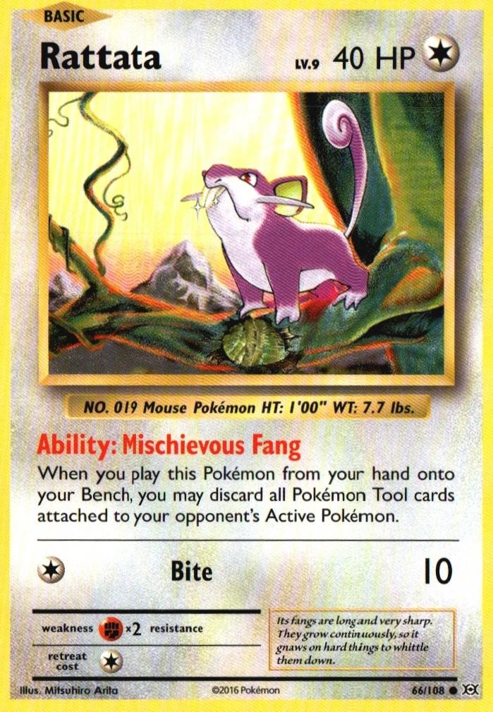 Rattata 66/108 Common Evolutions Pokemon Near Mint