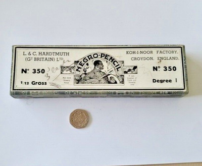 Extrem seltene NEGRO-BLEISTIFT Box L&C HARDTMUTH KOH-I-NOOR CROYDEN ENGLAND