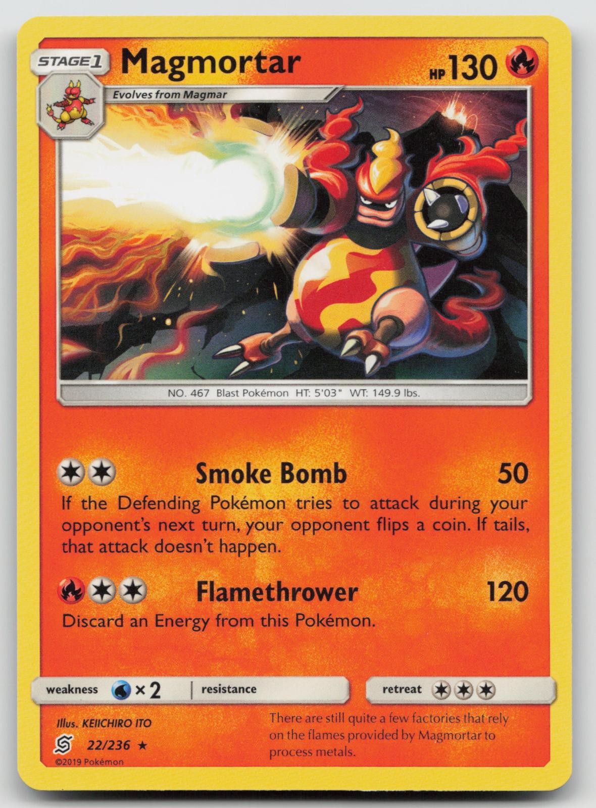 Magmortar 22/236 LP Unified Minds Pokemon