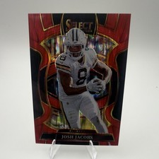 2025 Panini Select Red Prizm Josh Jacobs 8/249 Packers #67 Football Card