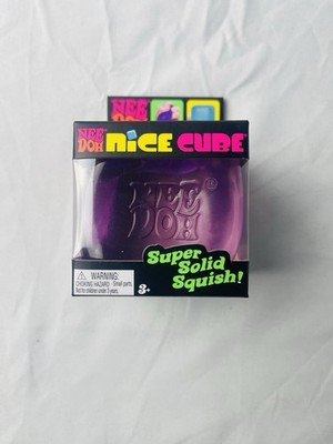 Nee Doh Nice Cube Super Solid Squish Fidget Toy Stress Ball  - Brand New Purple 