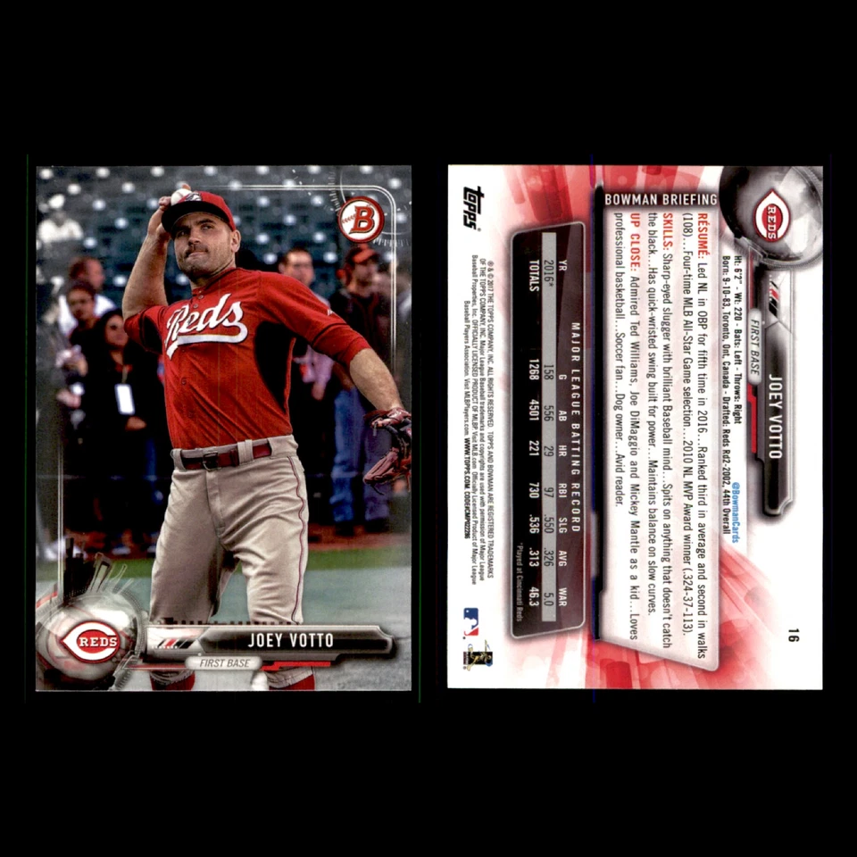 ¡Lote de 12 tarjetas de béisbol diferentes Joey Votto 2017-2024 Cincinnati Reds solamente! MLB Foto 3 de 4