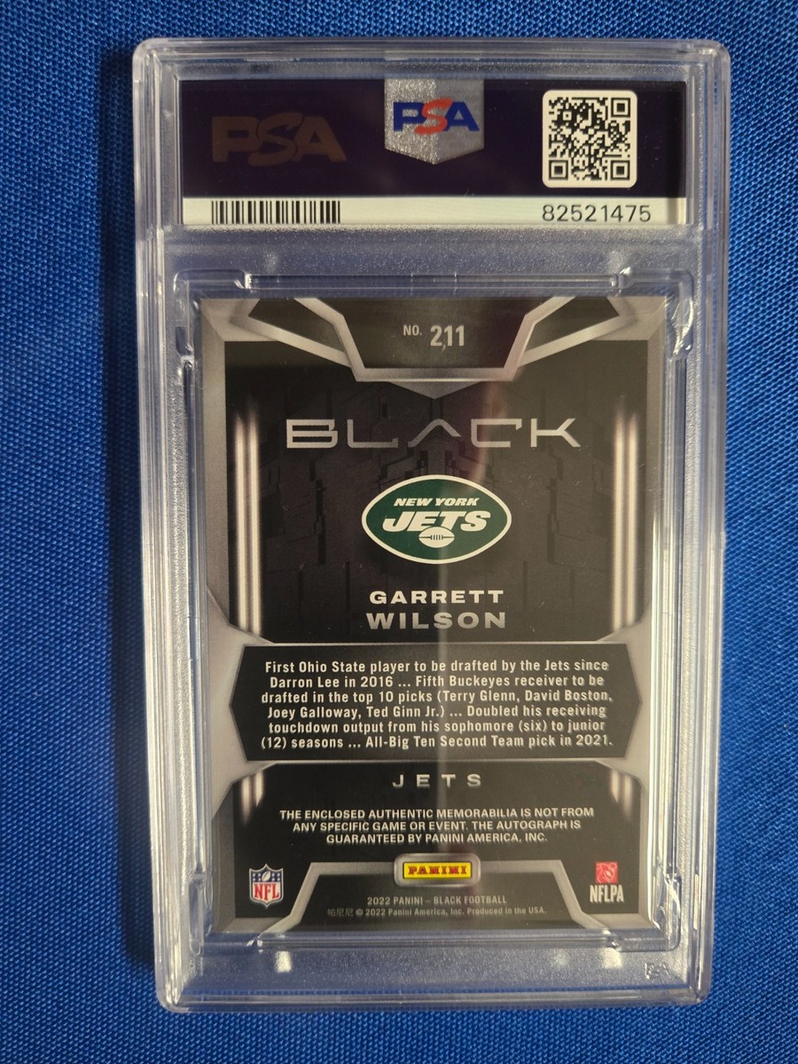 2022 Panini Black - Rookie Patch Autographs Garrett Wilson #211