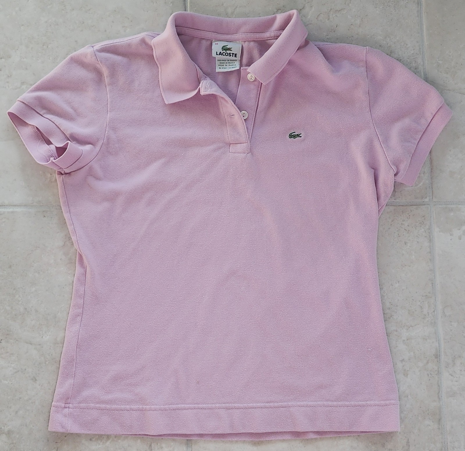 Vintage 90s Lacoste Polo Shirt – Light Pink – Women’s Small 44