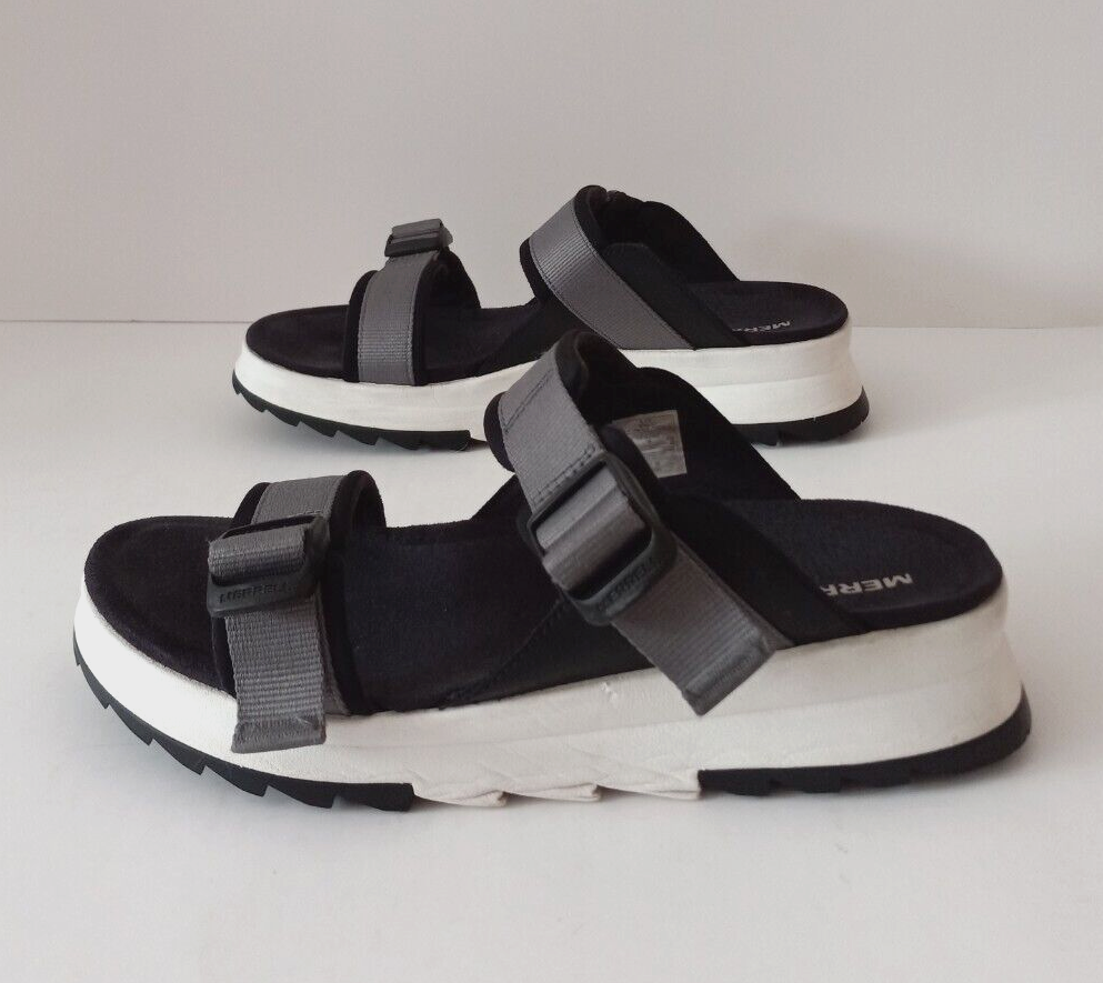 Sandali sportivi Merrell donna taglia 8 grigio cinturino piatto slider slip on