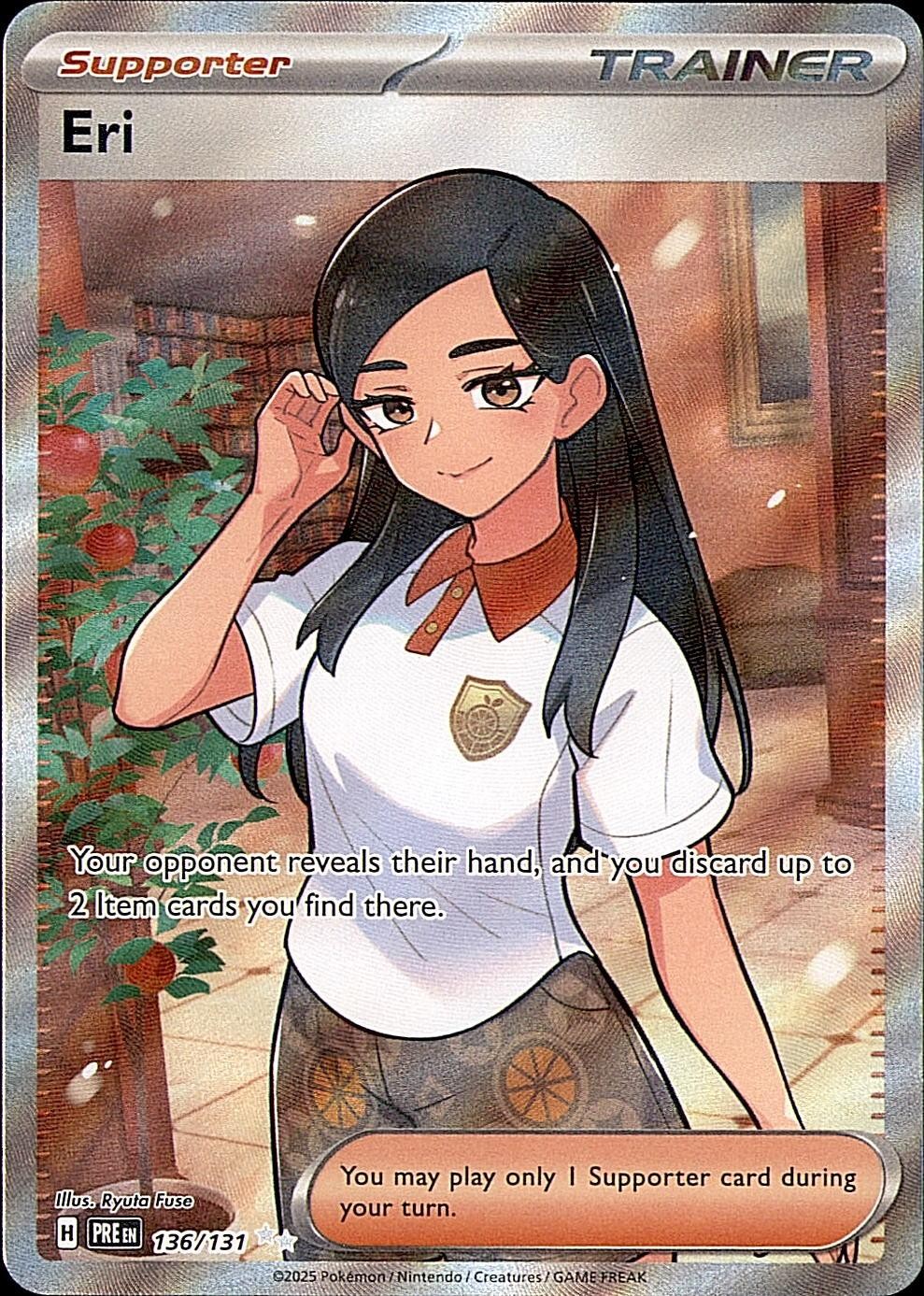 Eri 136/131 Holo Ultra Rare Prismatic Evolutions Pokemon Near Mint