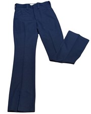 Vintage Wrangler USA 31x32 Navy Flare Pants 70s Western Disco