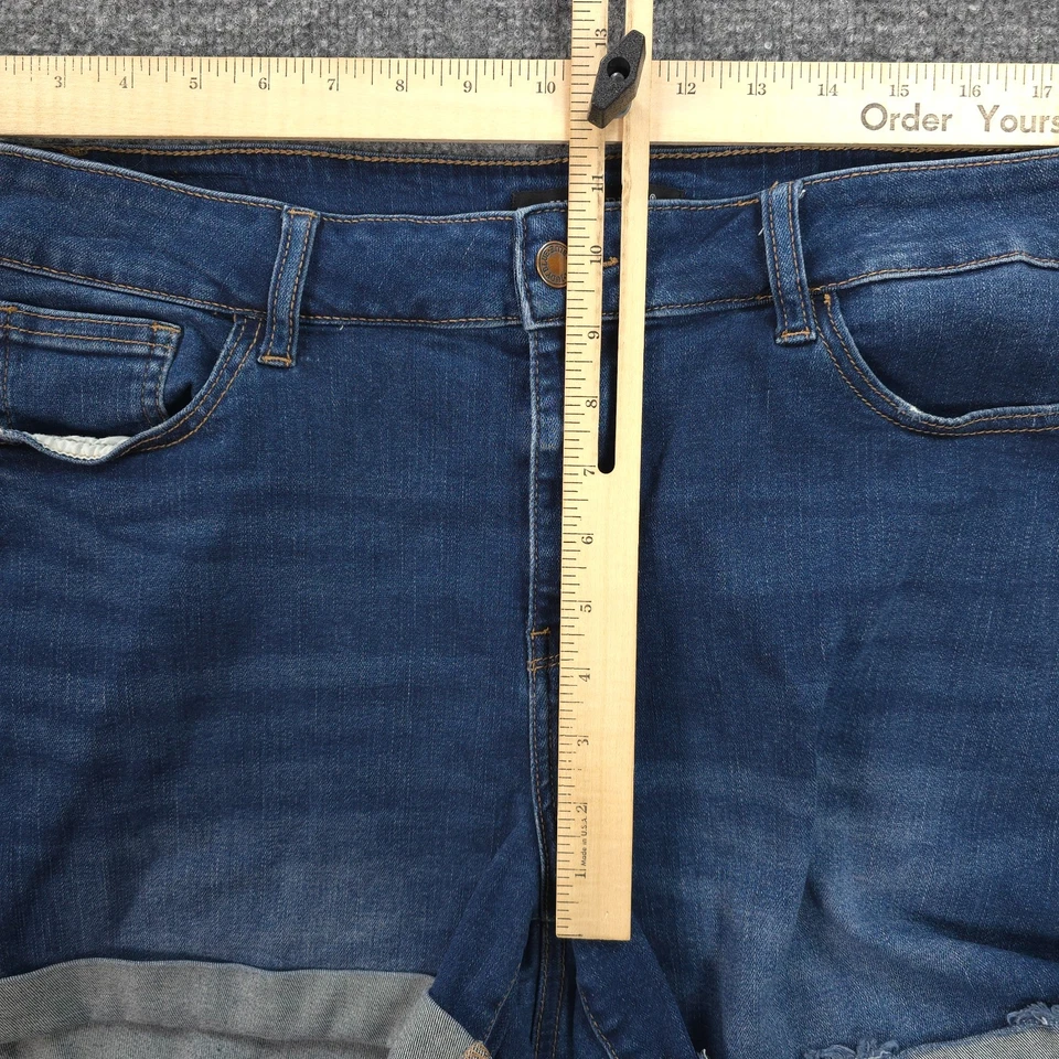 Pantalones Cortos Judy Azul Para Mujer 1XL Denim Elastizados Tiro Alto Preppy Jean JB150036 Foto 4 de 4