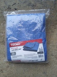 Hyper Tough Weather Resistant Light Duty 6 x 8' Polyethylene Tarp Blue