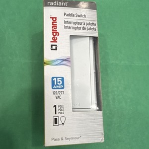 Legrand Radiant Paddle Switch TM870-WCC10 White 15A 120/277V Decorator