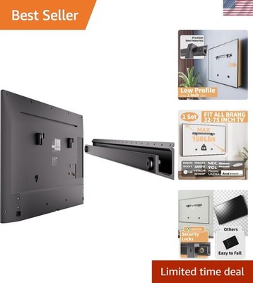 Heavy Duty No Stud TV Mount for 32-75 Inch Flat Screens   Quick 10-Minute Setup