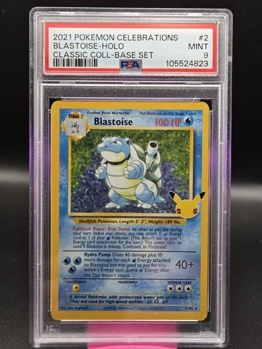 2021 POKEMON CELEBRATIONS CLASSIC COLLECTION #2 BLASTOISE-HOLO PSA 9