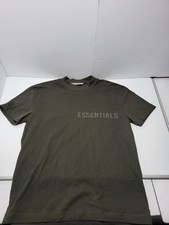 Essentials Fear of God Logo Men  s sycamore Crew Neck Short Sleeve T-Shirt Sm