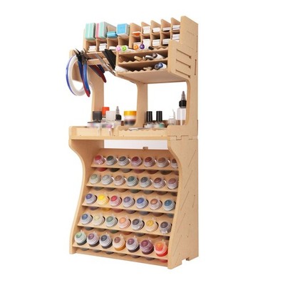 Plastic Model Paint Rack Model Tool Organizer MDF Material Paint Rack Scissor...