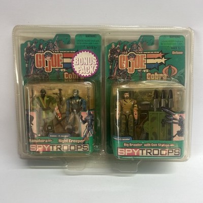 GI Joe Vs Cobra Spy Troops Big Brawler W/ Gun, Kamakura, & Night Creeper, New