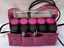 Remington H-1015 Ceramic Ionic Hot Rollers Travel Hair Curlers with Case Clips