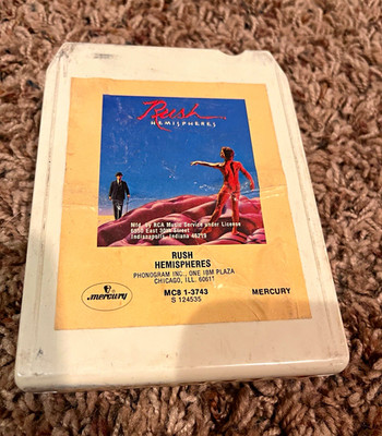 Rush Hemispheres 8-Track Cartridge Album Mercury MC8 1-3743 1978 Rock