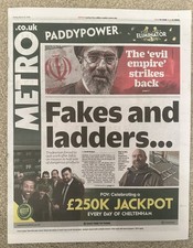 Metro London 13th March 2026 13/3/26 Fake Ladders On Amazon & Iran Strikes Back