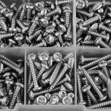 500pcs M3 Wood Screws Cross Drive Button Head Self-Tapping Screw Assortment Set
