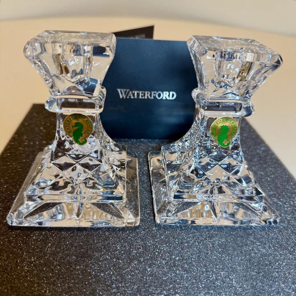 Candelabros Waterford Crystal Lismore 4", Juego de 2 - Auténticos, Nuevos en Caja Foto 4 de 4