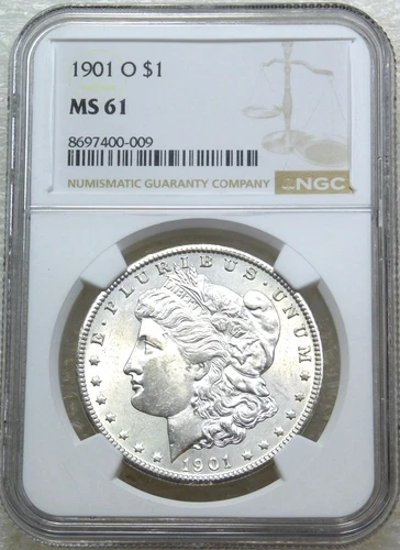 1901-O Morgan Silver Dollar NGC MS61 Frosty PQ Just Graded New Holder #P315D