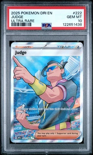 2025 POKEMON DRI EN-DESTINED RIVALS ULTRA RARE #222 JUDGE PSA 10