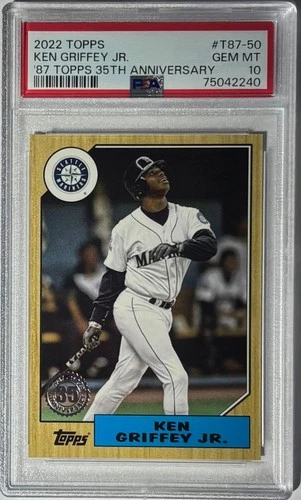 2022 Topps Ken Griffey Jr. 87 35th Anniversary #T87-50 PSA 10 Gem Mint