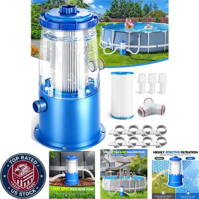 Transparent Above Ground Pool Filter Pump - Enhance Filtration & Circulation