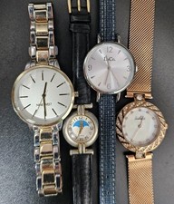 Lot Of 4 Ladies Watches  - Working - Nine West, Lushika, L & Co. , Moondial 